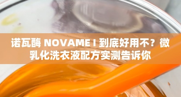 2026 新型洗衣液配方技术：酶制剂加持，升级产品去污性能